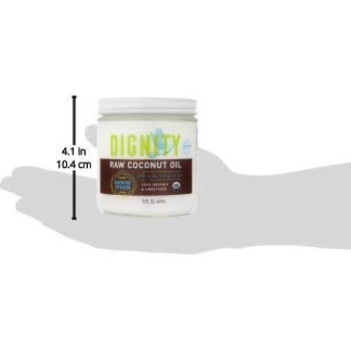 Aceite de Coco Orgánico Virgen Dignity Coconuts 443 ml - Crudo y Sin Refinar