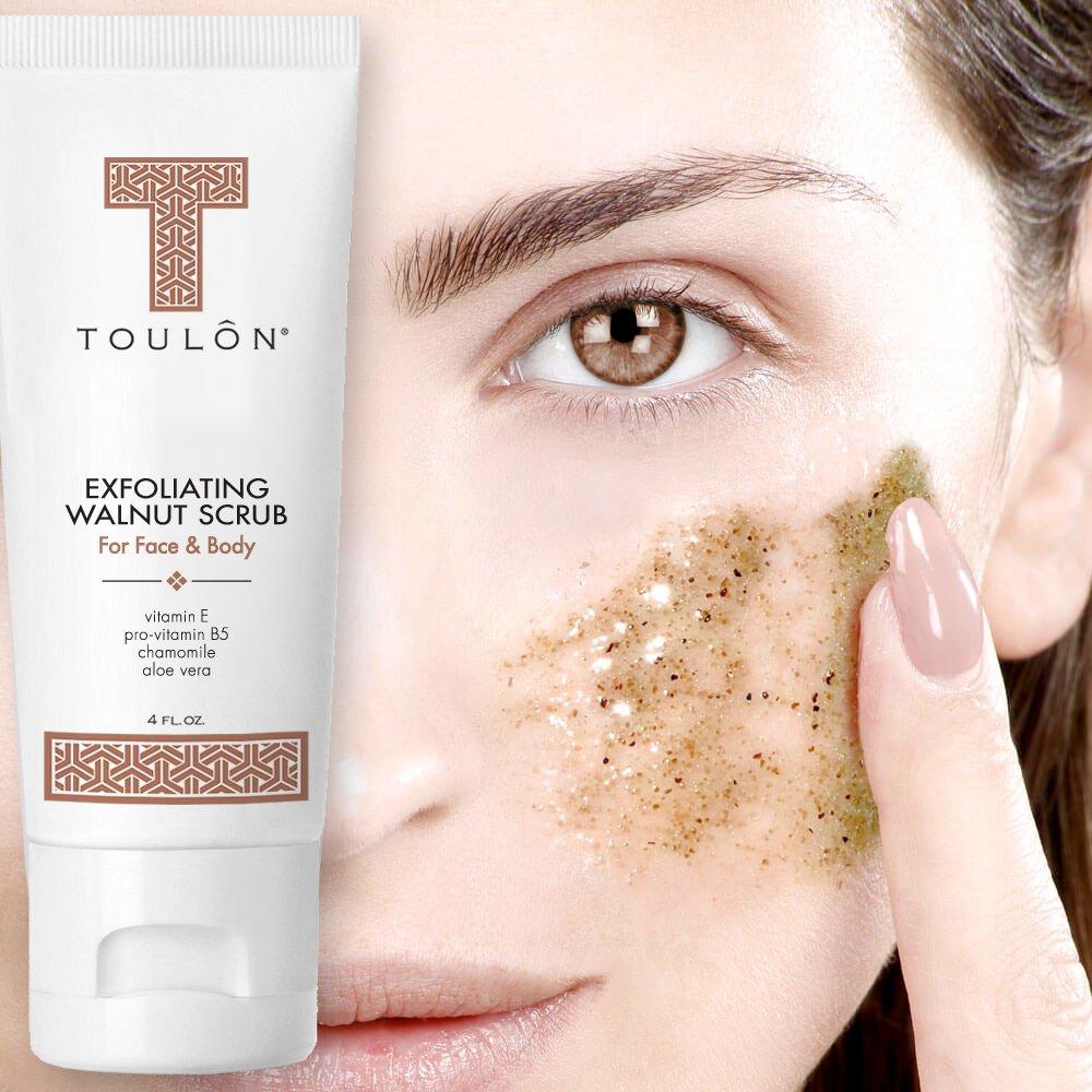 Exfoliante Facial de Nuez Toulon - 136g - Piel Suave y Radiante