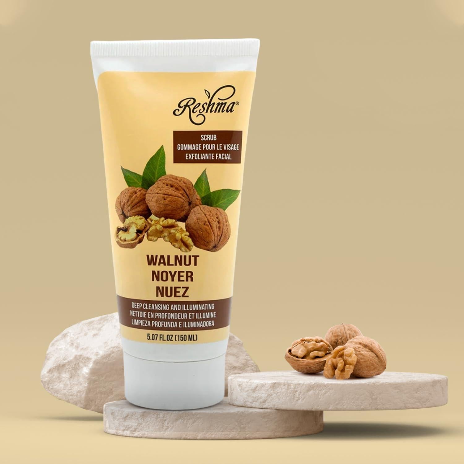 Exfoliante de Nuez Reshma Beauty 900ml | Limpieza Suave y Brillo