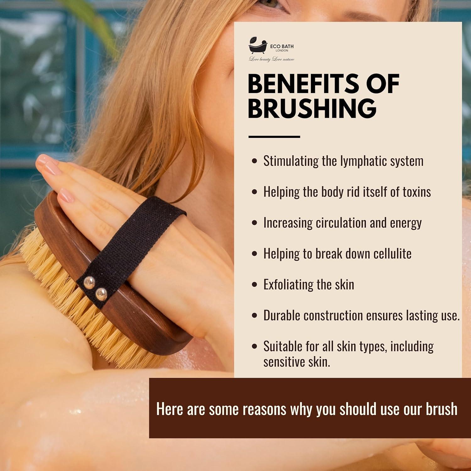 Cepillo de Mano Eco Bath de Madera de Nuez y Sisal Natural