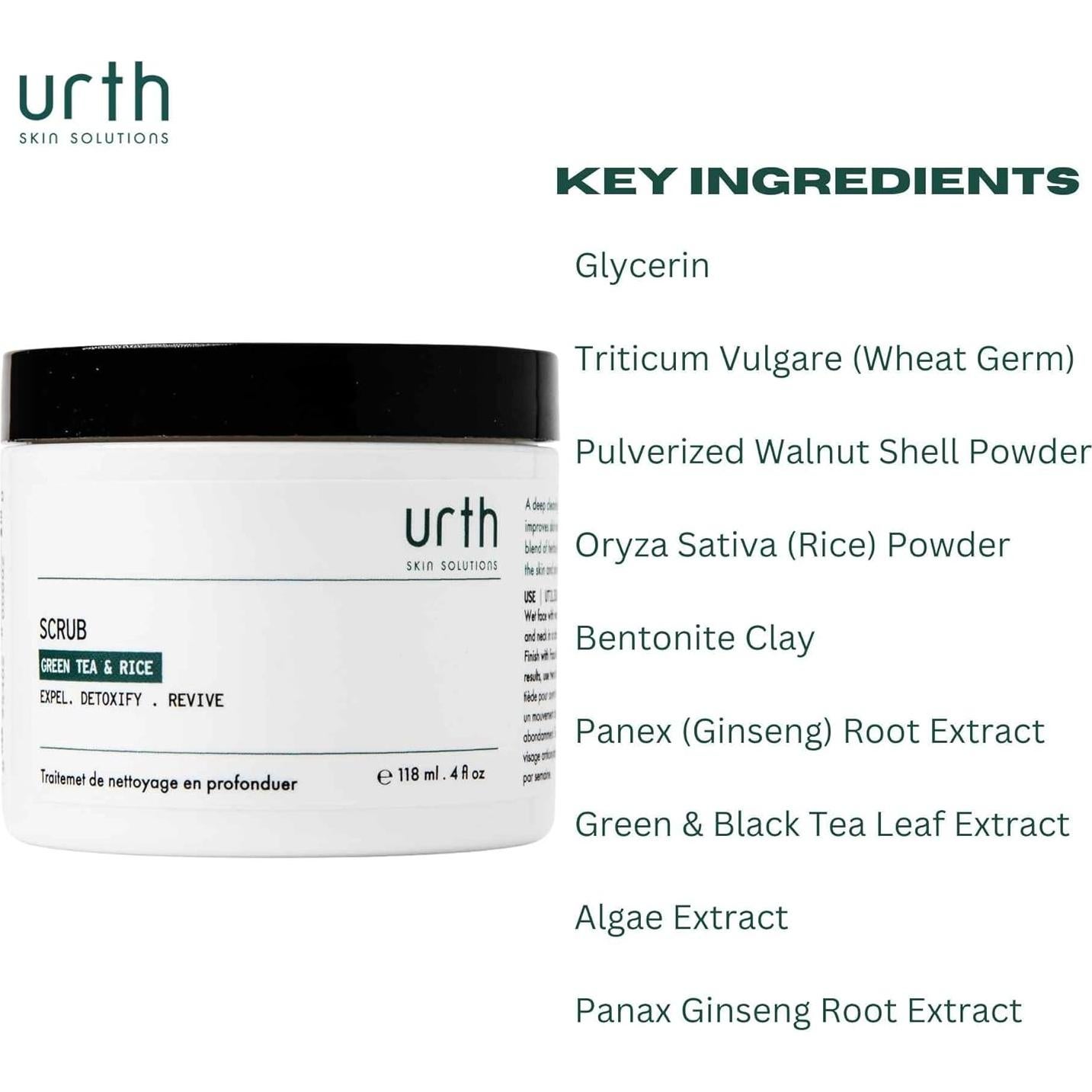 Exfoliante Facial Urth para Hombres 118 ml - Té Verde y Arroz