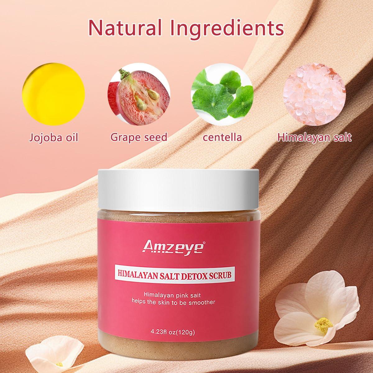 Exfoliante Detox AMZEYE Sal del Himalaya 120 g Natural Antienvejecimiento