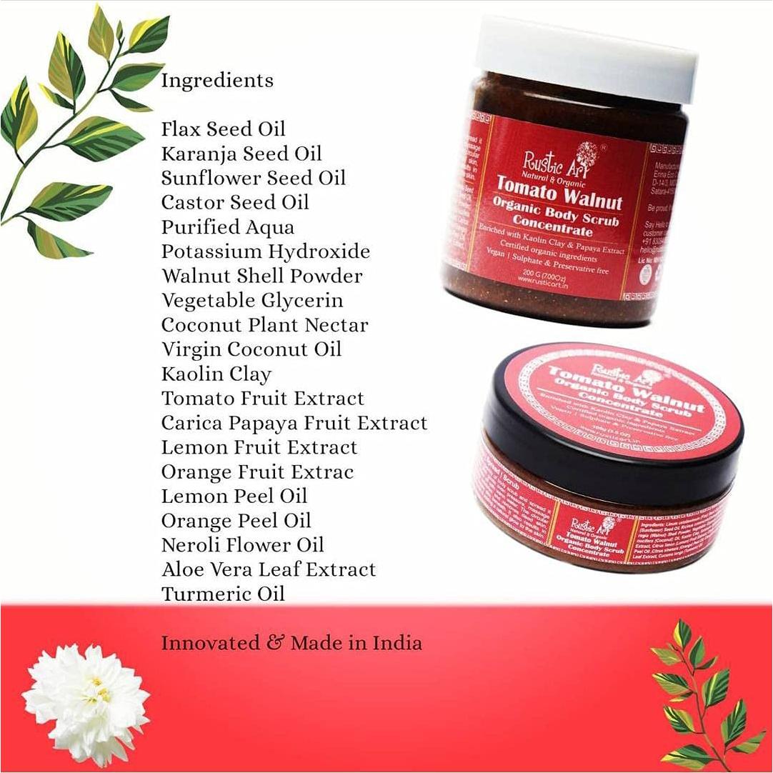 Exfoliante Corporal Concentrado Rustic Art 99g - Tomate y Nuez