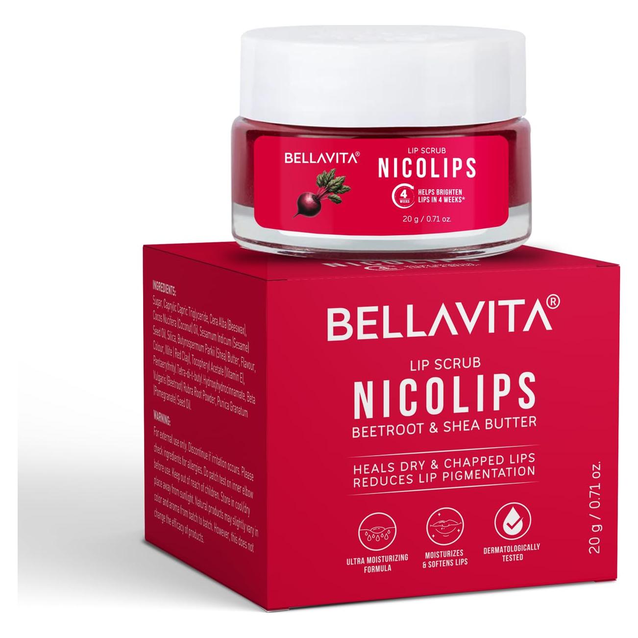 Exfoliante Labial BellaVita NicoLips 20g - Hidratación y Suavidad