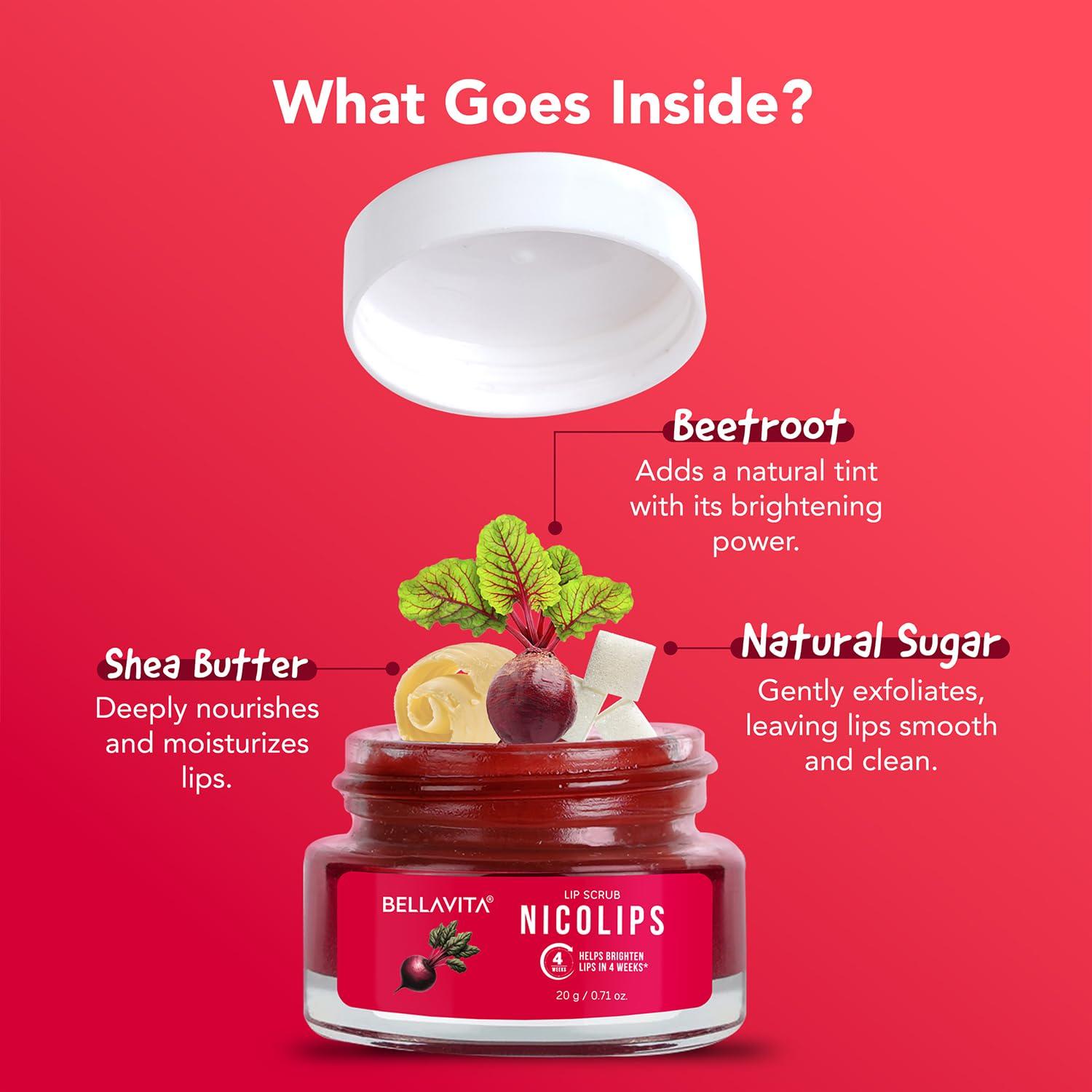 Exfoliante Labial BellaVita NicoLips 20g - Hidratación y Suavidad