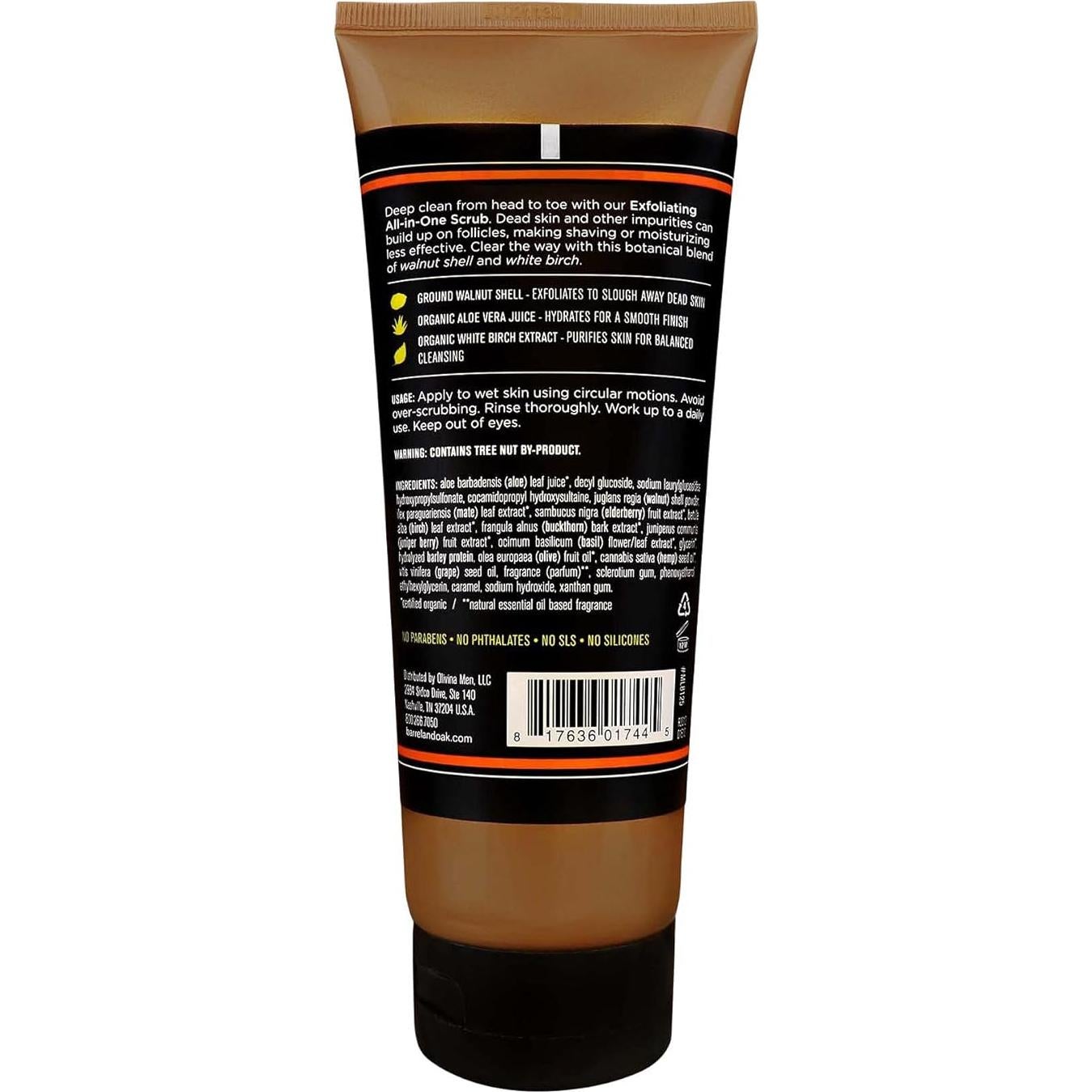 Exfoliante Corporal Barrel and Oak para Hombres 192.5 ml