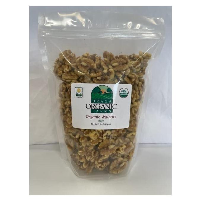 Nueces Orgánicas Braga Organic Farms 0.91 kg Certificadas