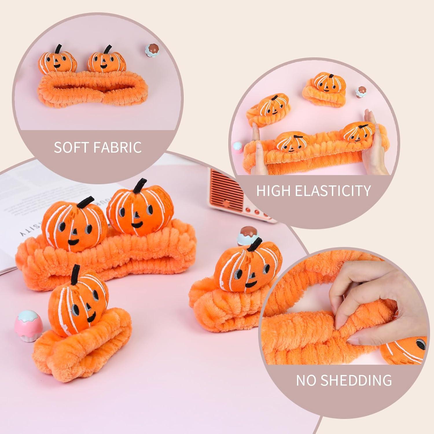 Conjunto Diadema y Pulsera Kawaii Shixinlai Calabaza Naranja