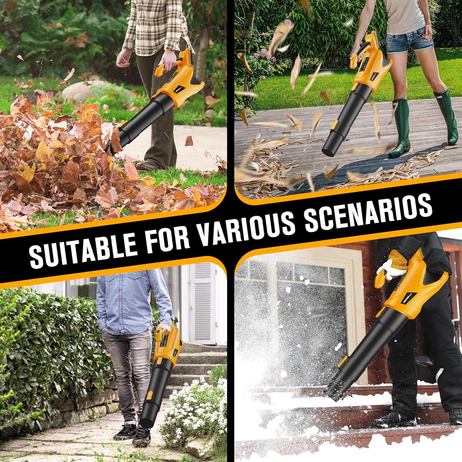 Soplador de Hojas HEINPRO 20V Inalámbrico 500 CFM 5 Velocidades