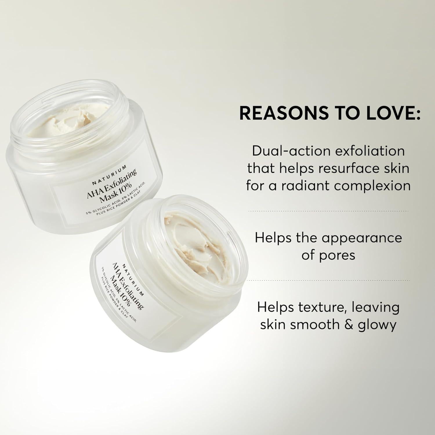 Mascarilla Exfoliante AHA 10% Naturium - Ácidos Glicólico y Láctico 48g