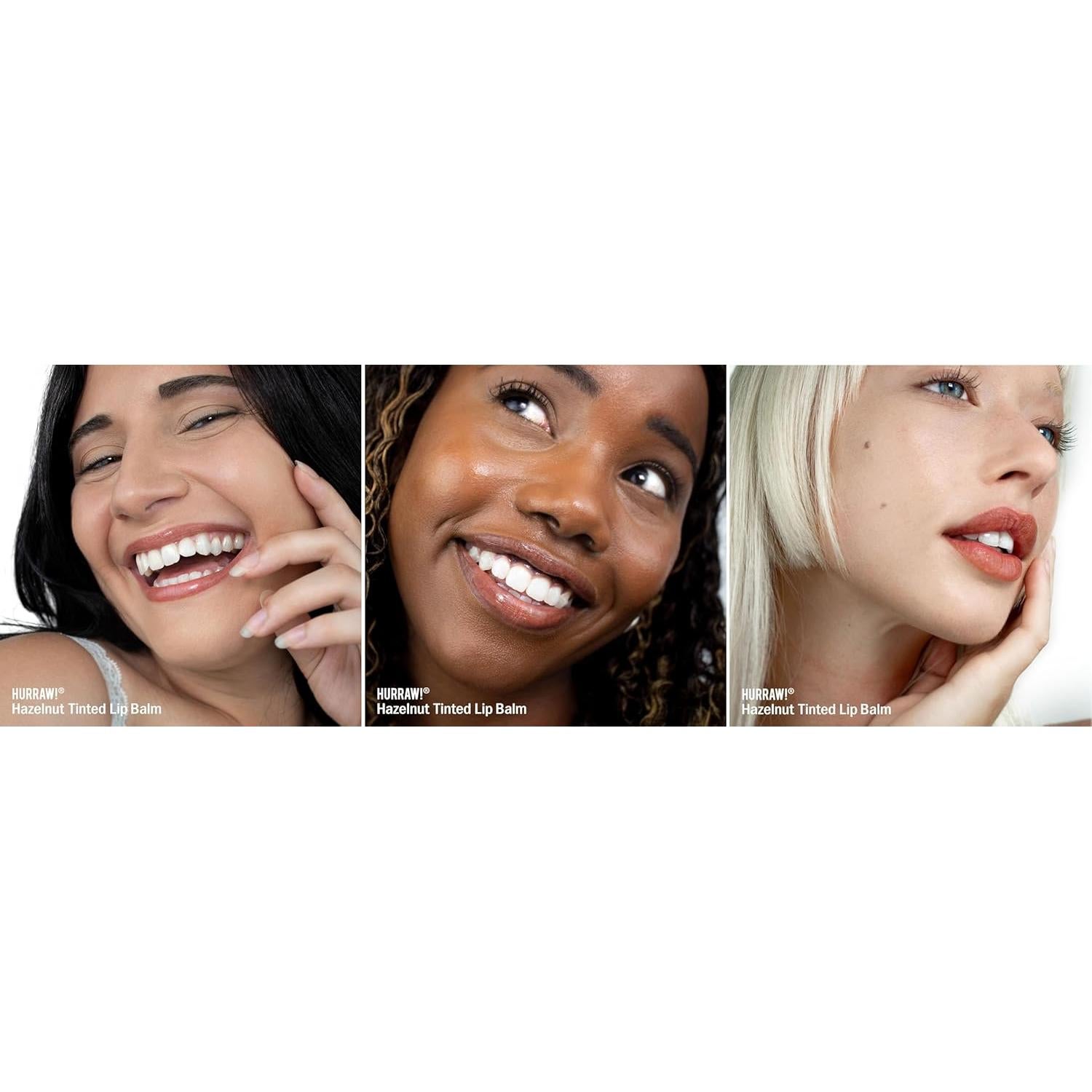 Bálsamo Labial Tinte de Avellana Hurraw! - Paquete de 3