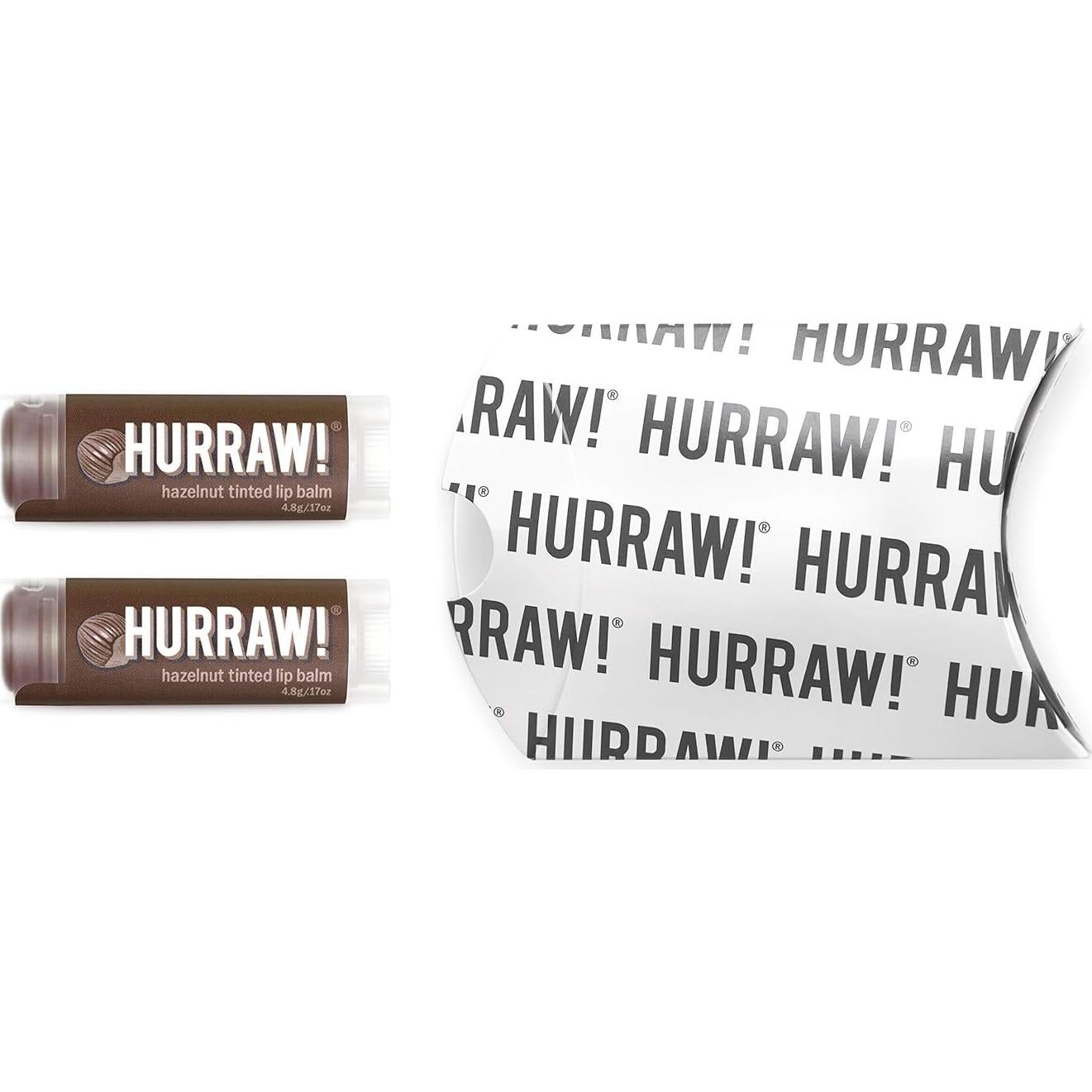 Bálsamo Labial Tinte de Avellana Hurraw! 2 Tubos 4.8g
