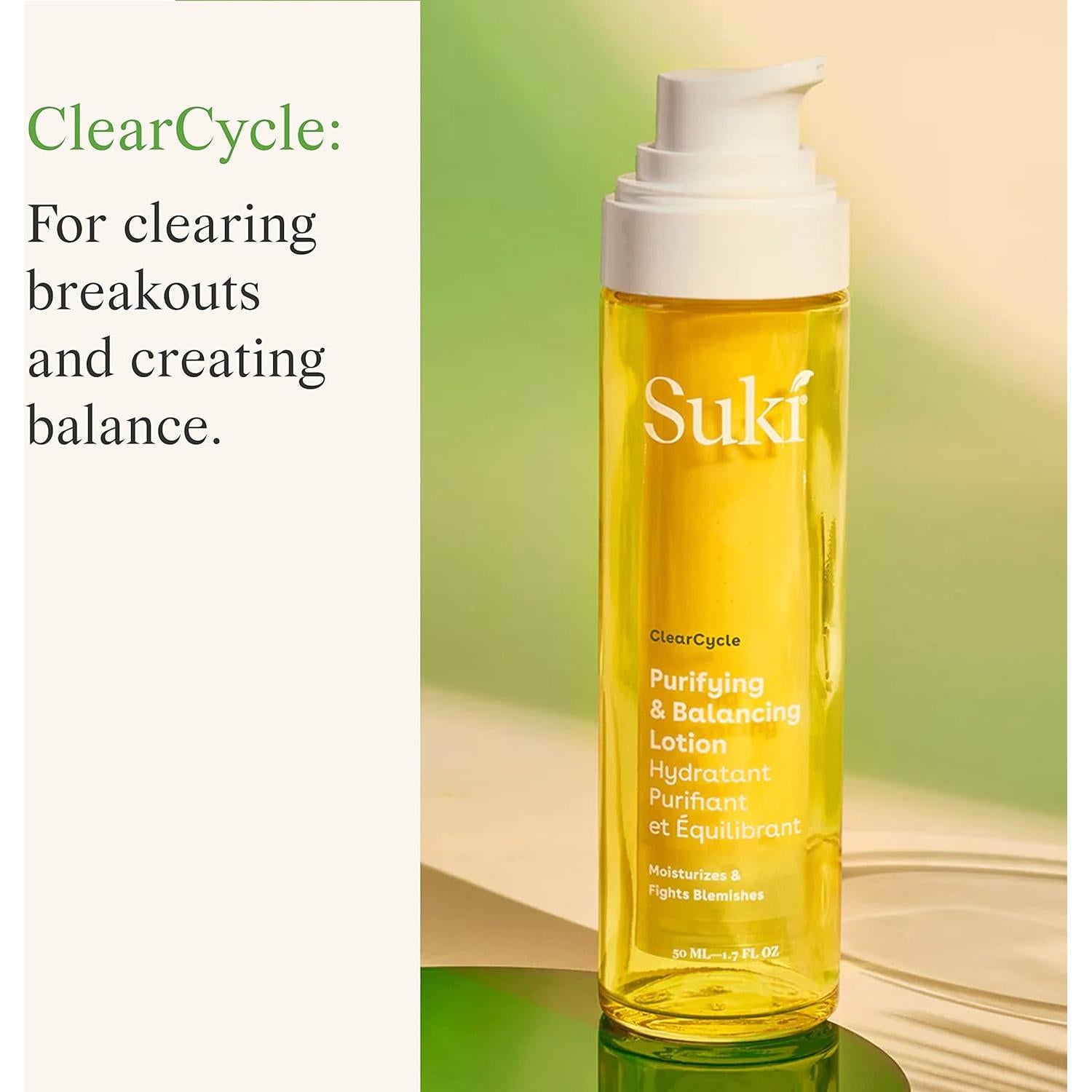 Loción Facial Purificante Suki con Ácido Salicílico 48ml - Hidratante Antienvejecimiento para Piel Grasa