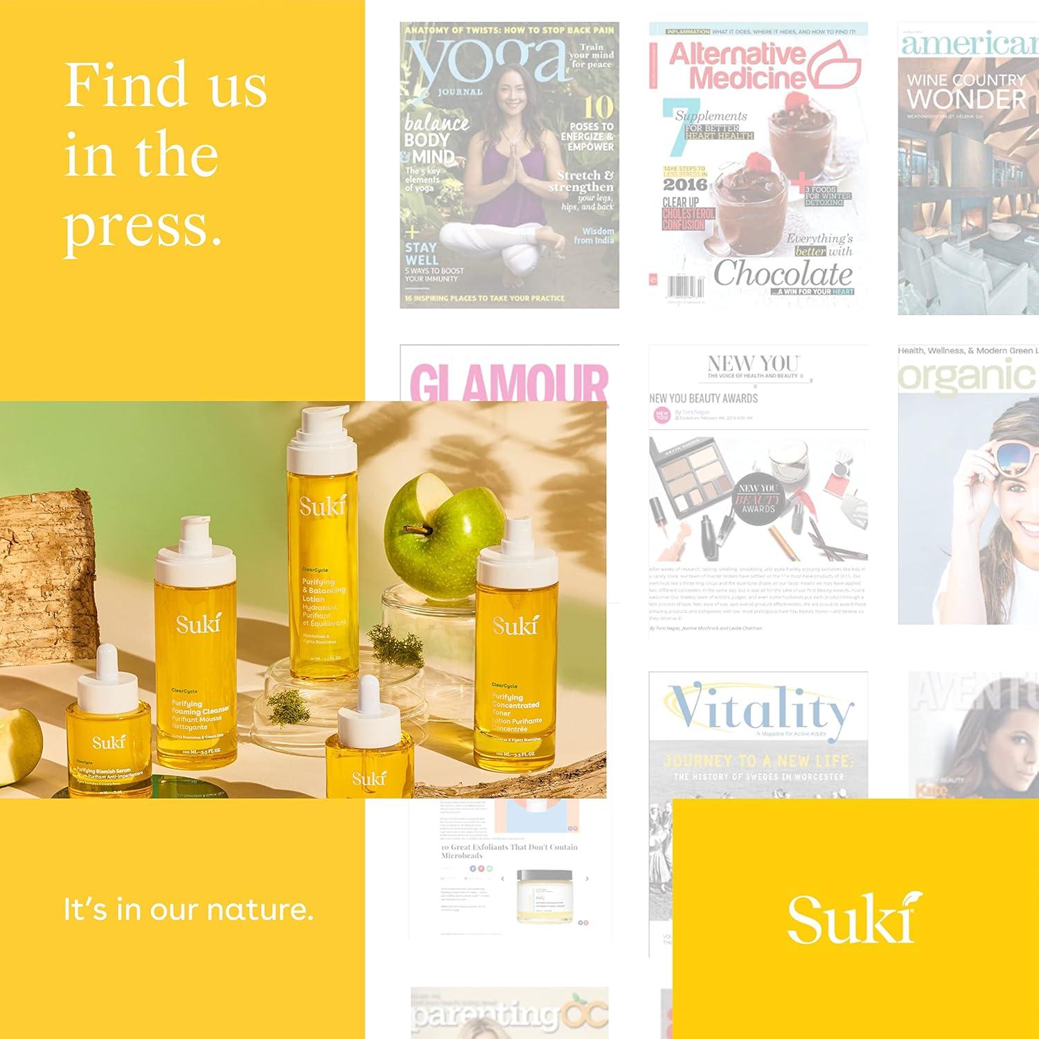 Loción Facial Purificante Suki con Ácido Salicílico 48ml - Hidratante Antienvejecimiento para Piel Grasa