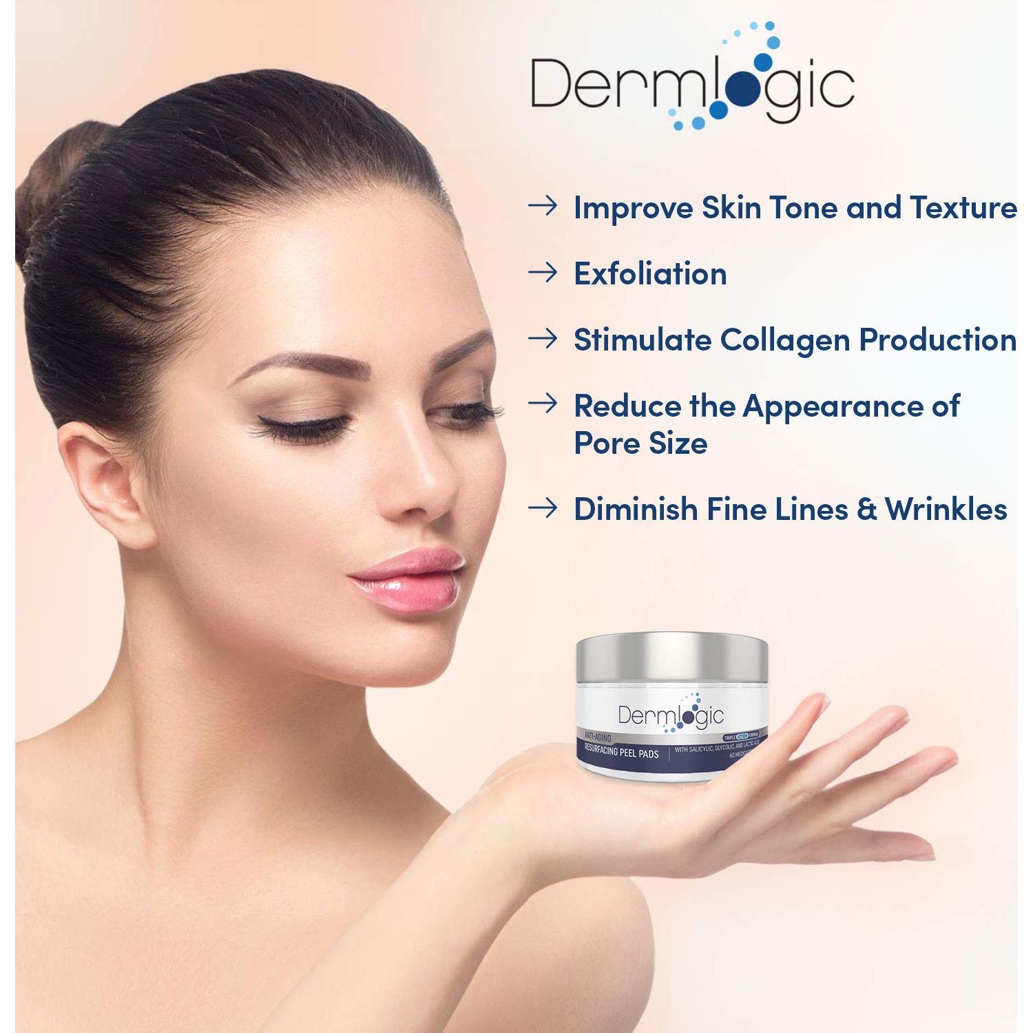Pads de Peeling Rejuvenecedor Dermlogic - Exfoliantes Anti Envejecimiento