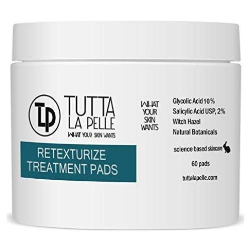 Almohadillas Tratamiento Acné Tutta La Pelle 60 Unidades 10% AHA 2% BHA