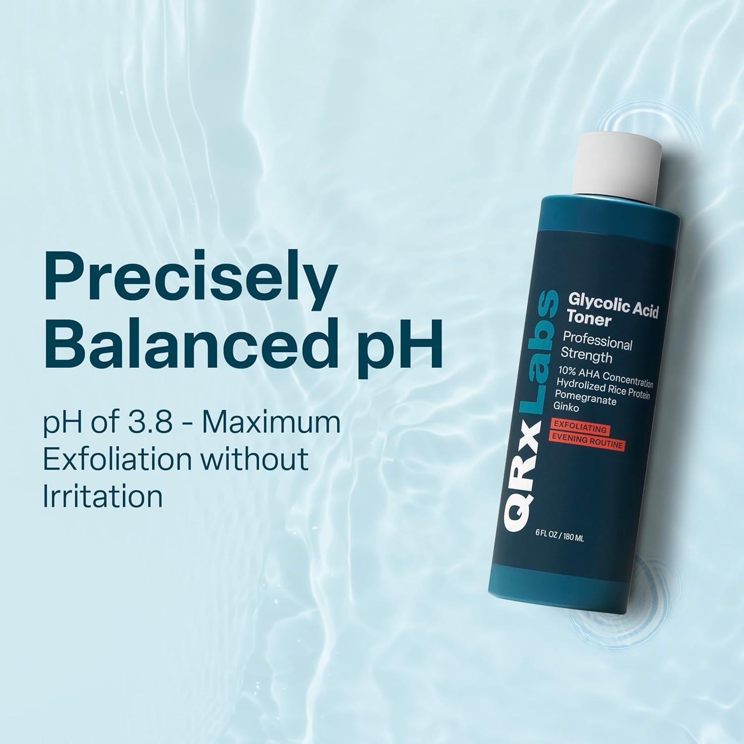 Tónico Exfoliante QRxLabs 10% Ácido Glicólico con Hamamelis