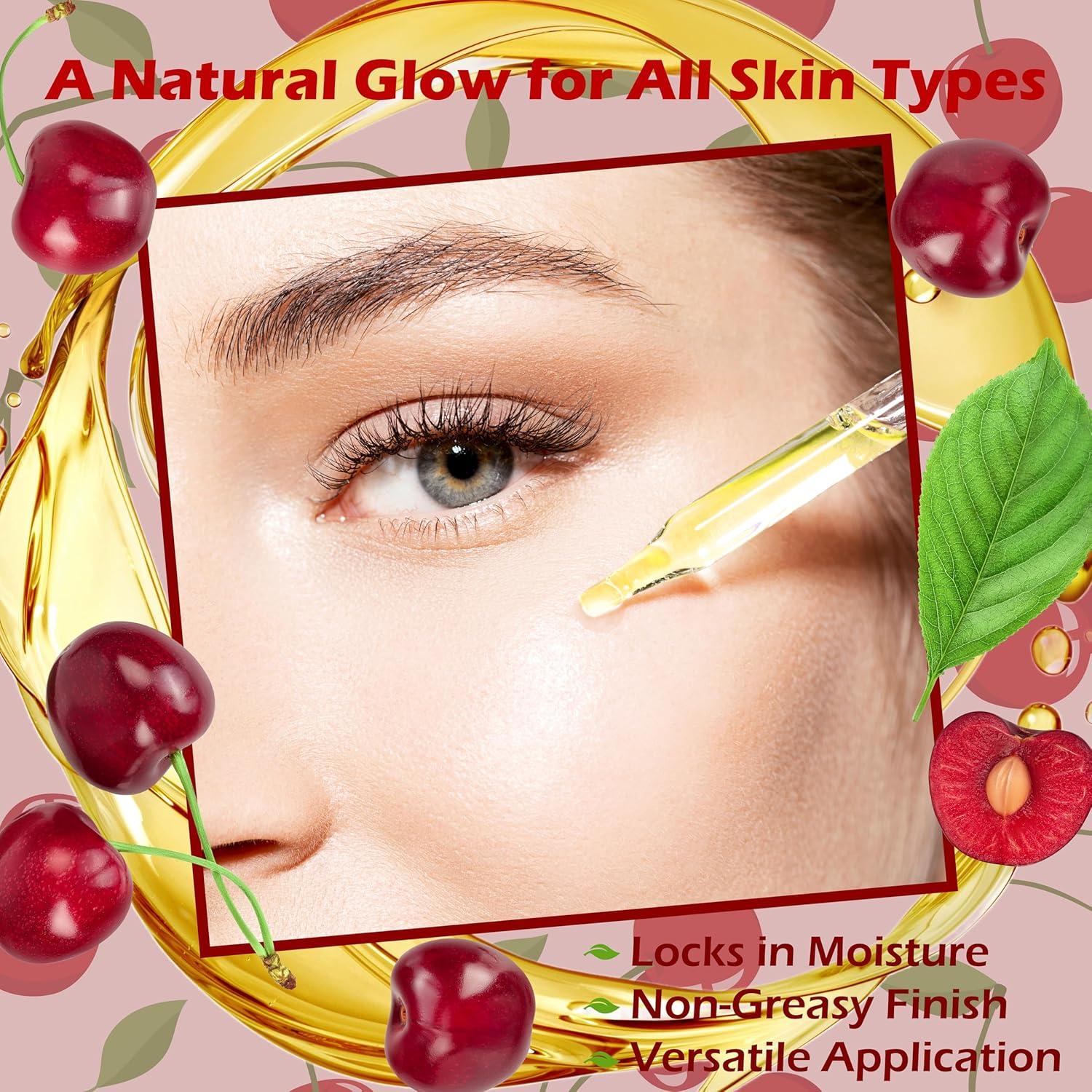 Aceite de Hueso de Cereza 236 ml Prensado en Frío 100% Puro