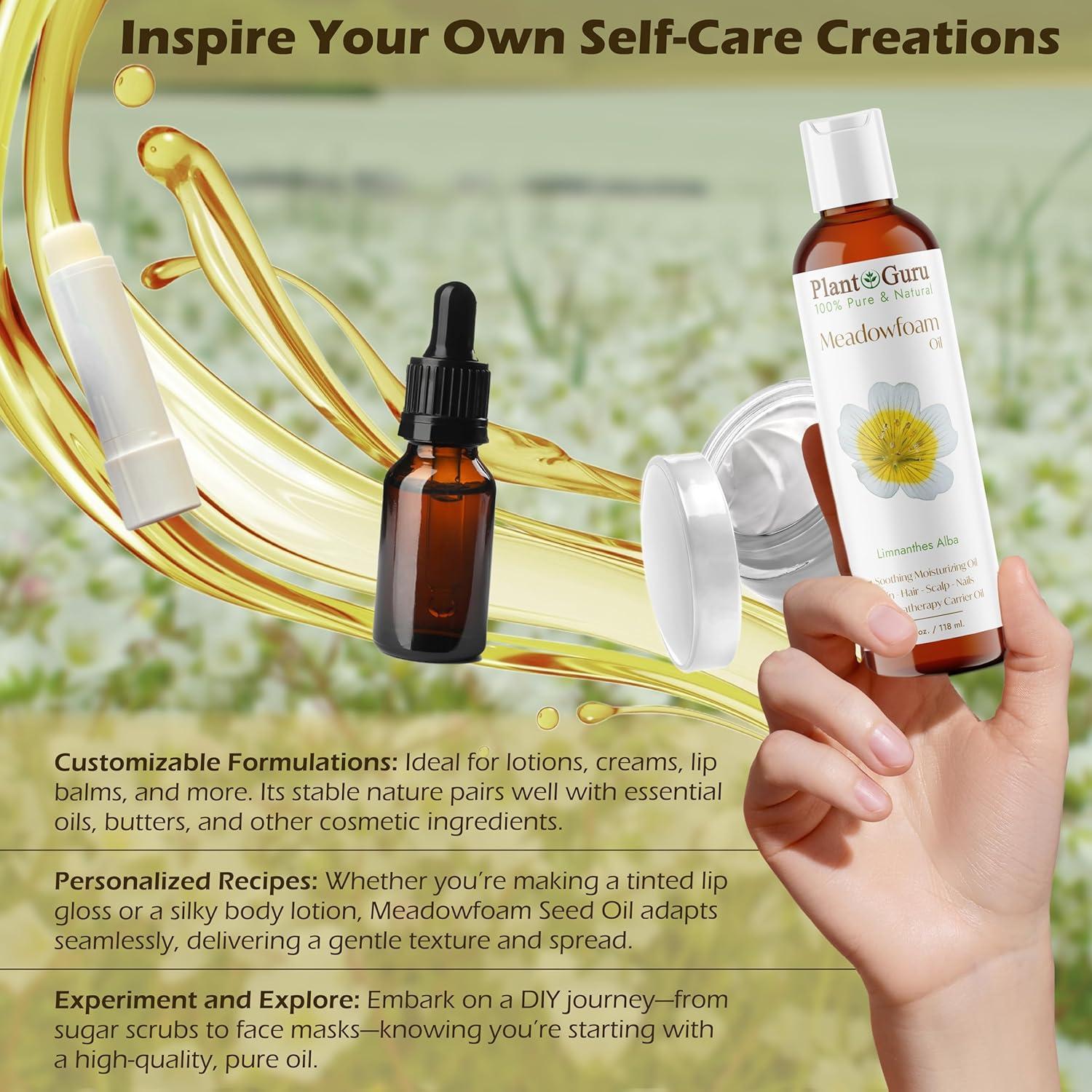 Aceite de Meadowfoam 473 ml Prensado en Frío 100% Puro Natural