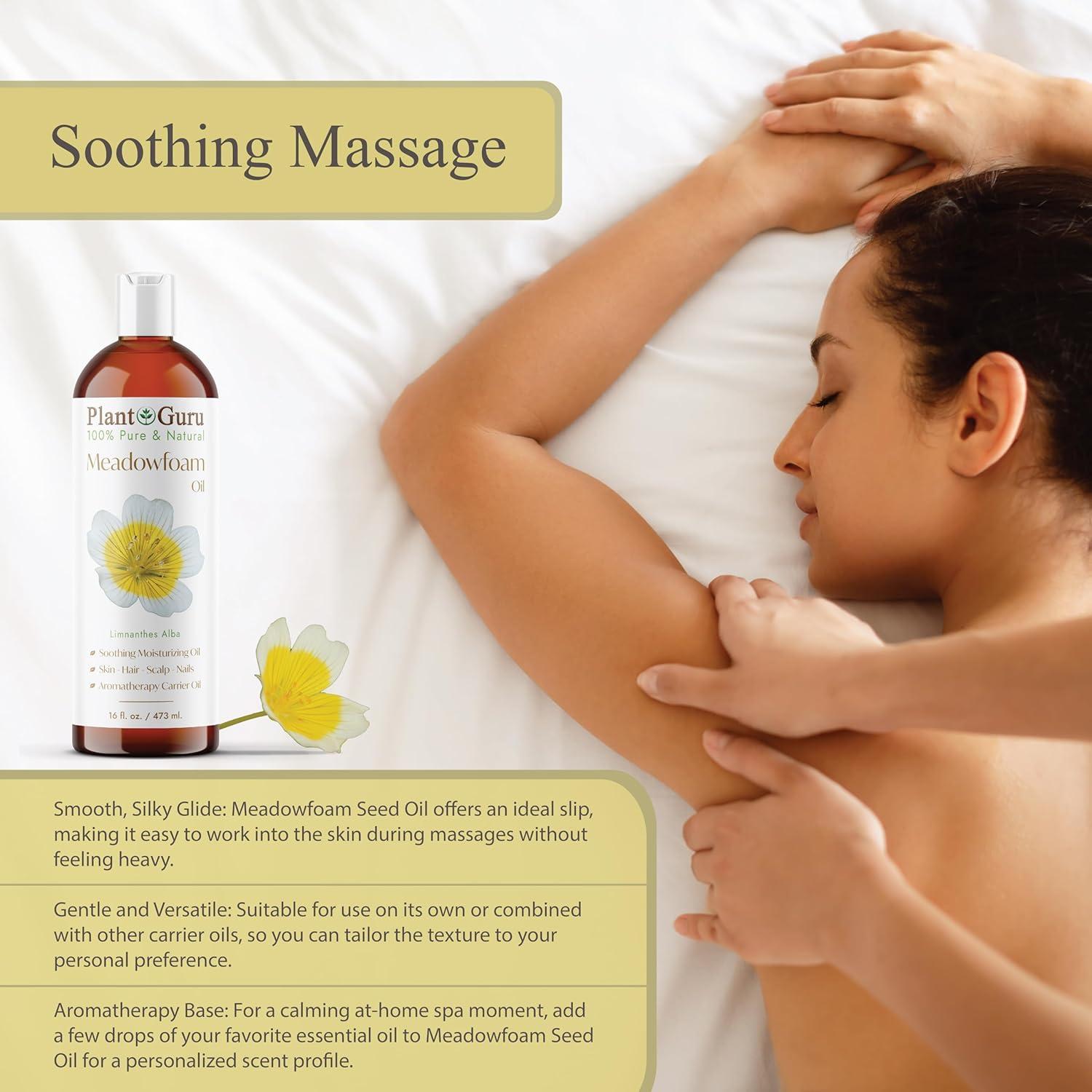 Aceite de Meadowfoam 473 ml Prensado en Frío 100% Puro Natural