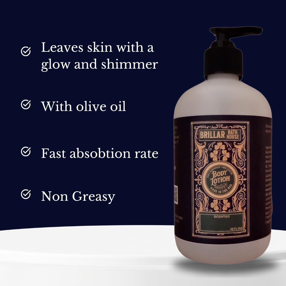 Loción Corporal Brillante Brillar Casa de Baño 340g Vainilla Avellana