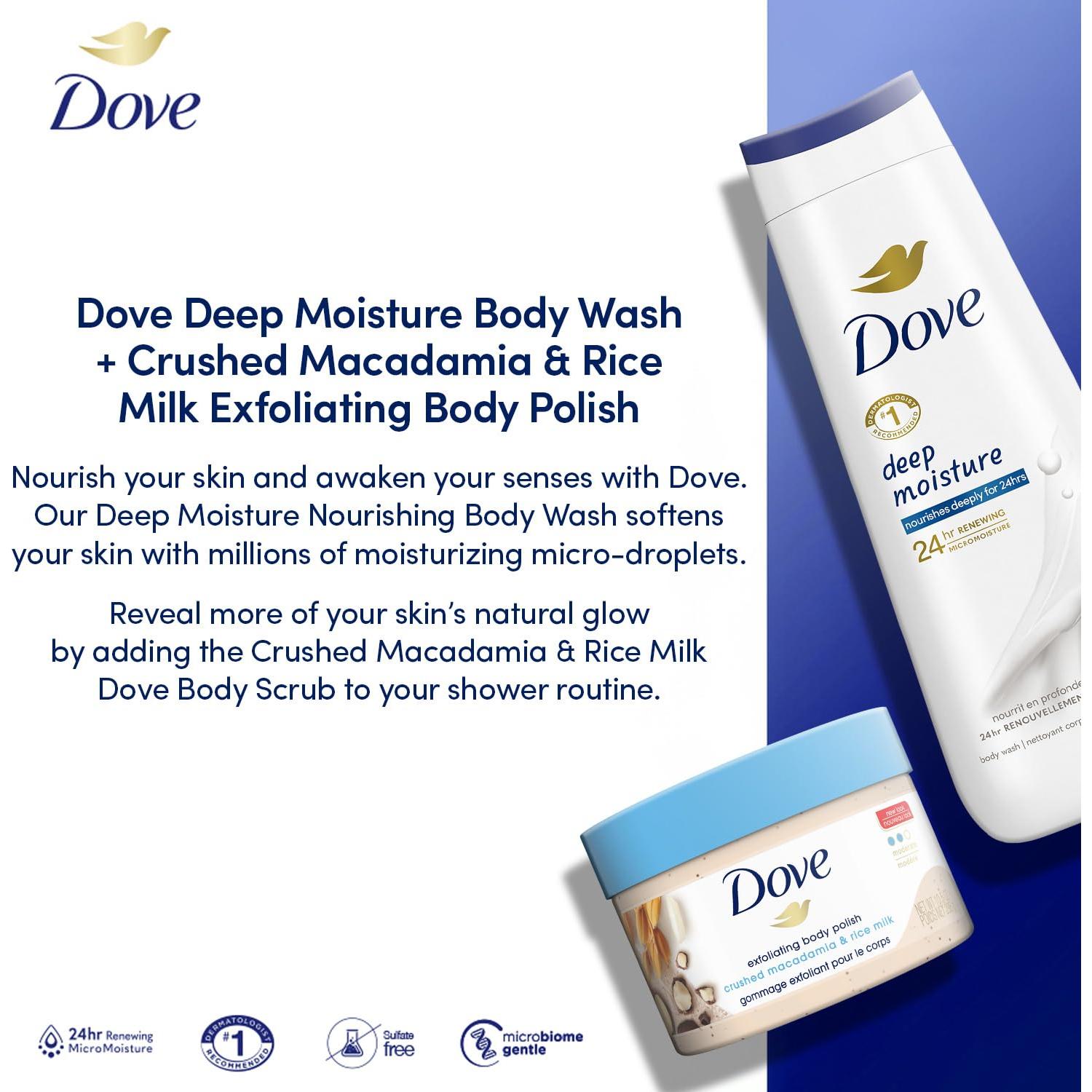 Set de Regalo Dove Cuidado Nutritivo - Gel de Ducha 567g + Exfoliante 298g