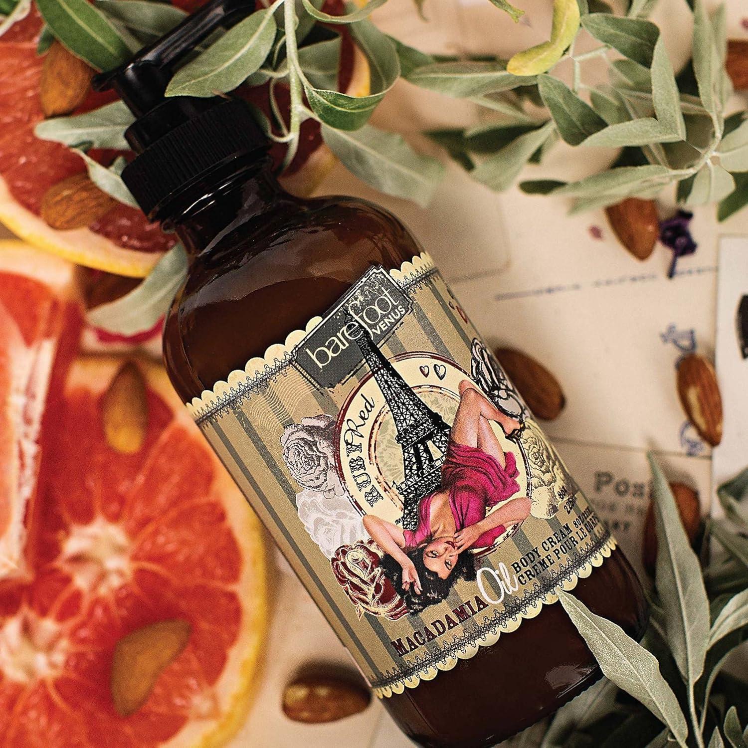 Crema Corporal Barefoot Venus Aceite de Macadamia 225 ML Rojo Rubí