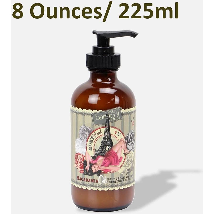 Crema Corporal Barefoot Venus Aceite de Macadamia 225 ML Rojo Rubí