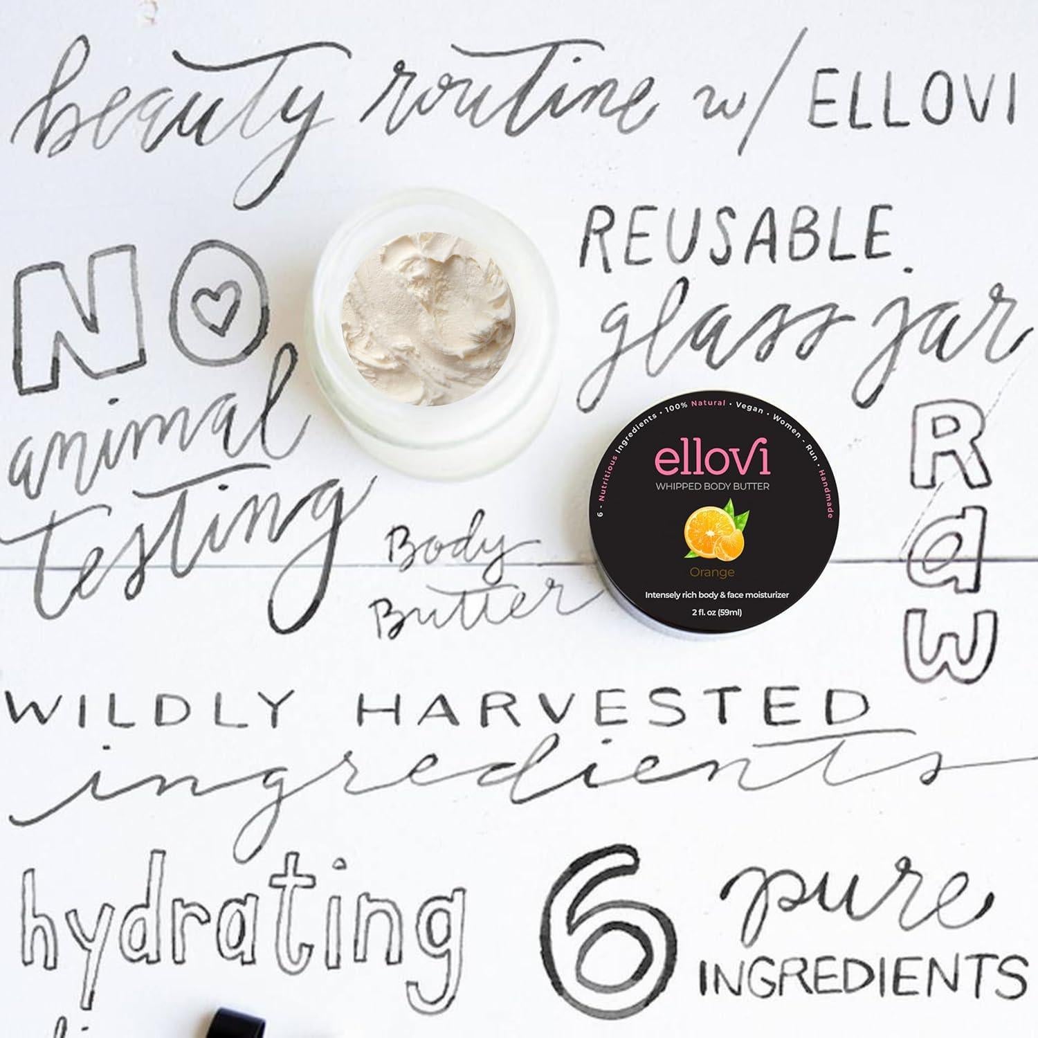 Mantequilla Corporal Vegana Ellovi 59ml Naranja 6 Ingredientes
