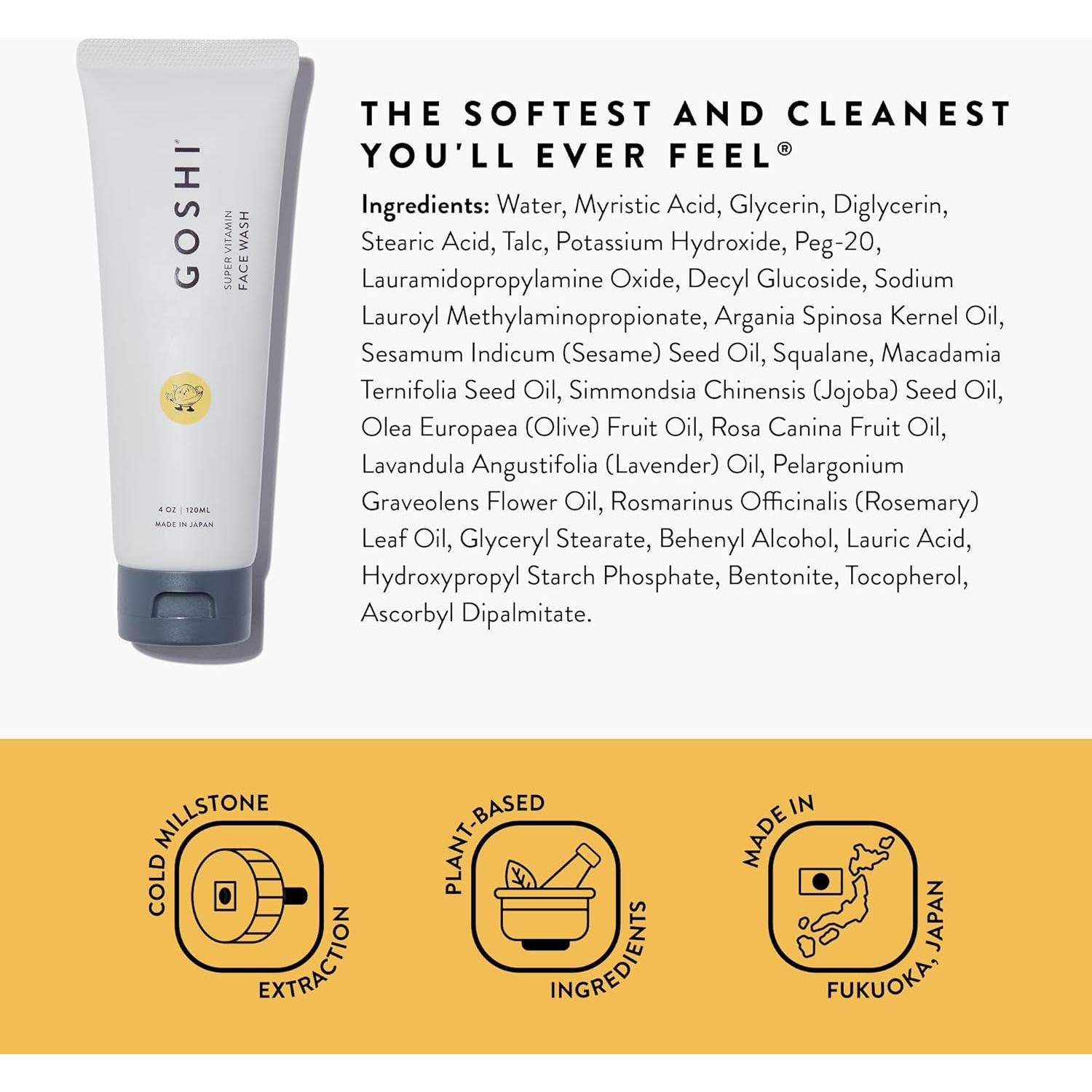 GOSHI Super Vitamin Face Wash 155 g - Limpiador Facial Nutritivo