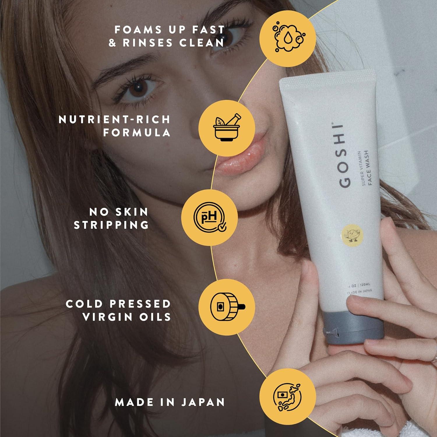 GOSHI Super Vitamin Face Wash 155 g - Limpiador Facial Nutritivo