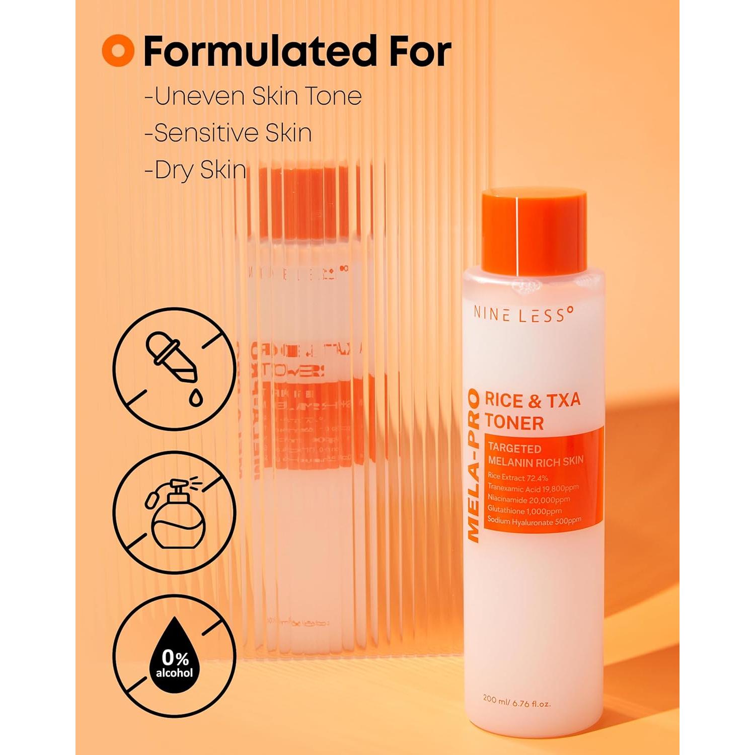 Tónico Mela-Pro Arroz TXA 200 ml - Niacinamida y Glutatión