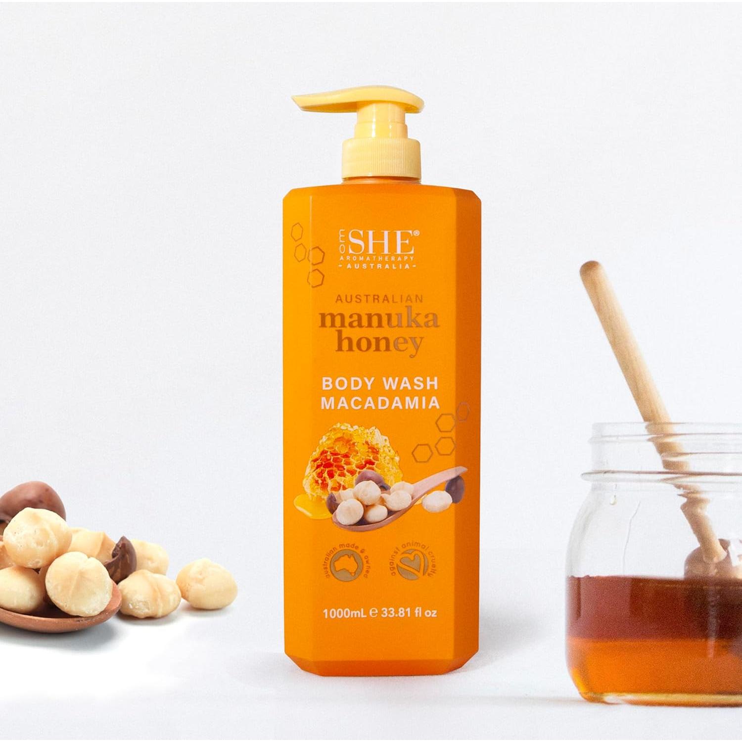 Jabón Corporal Om She de Miel de Manuka 1000 ml - Nutritivo