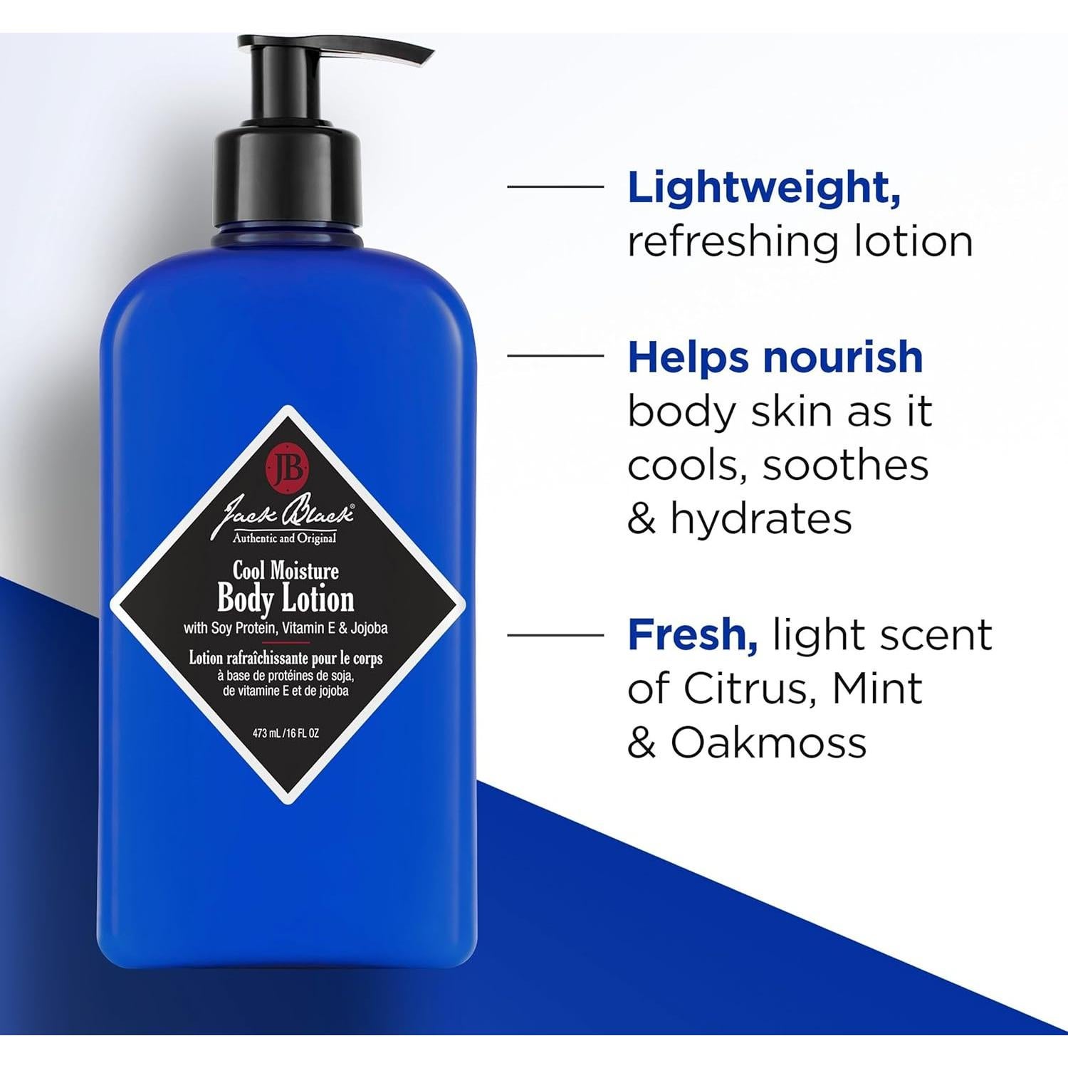 Loción Corporal Hidratante Fresca Jack Black 473 ml para Hombres