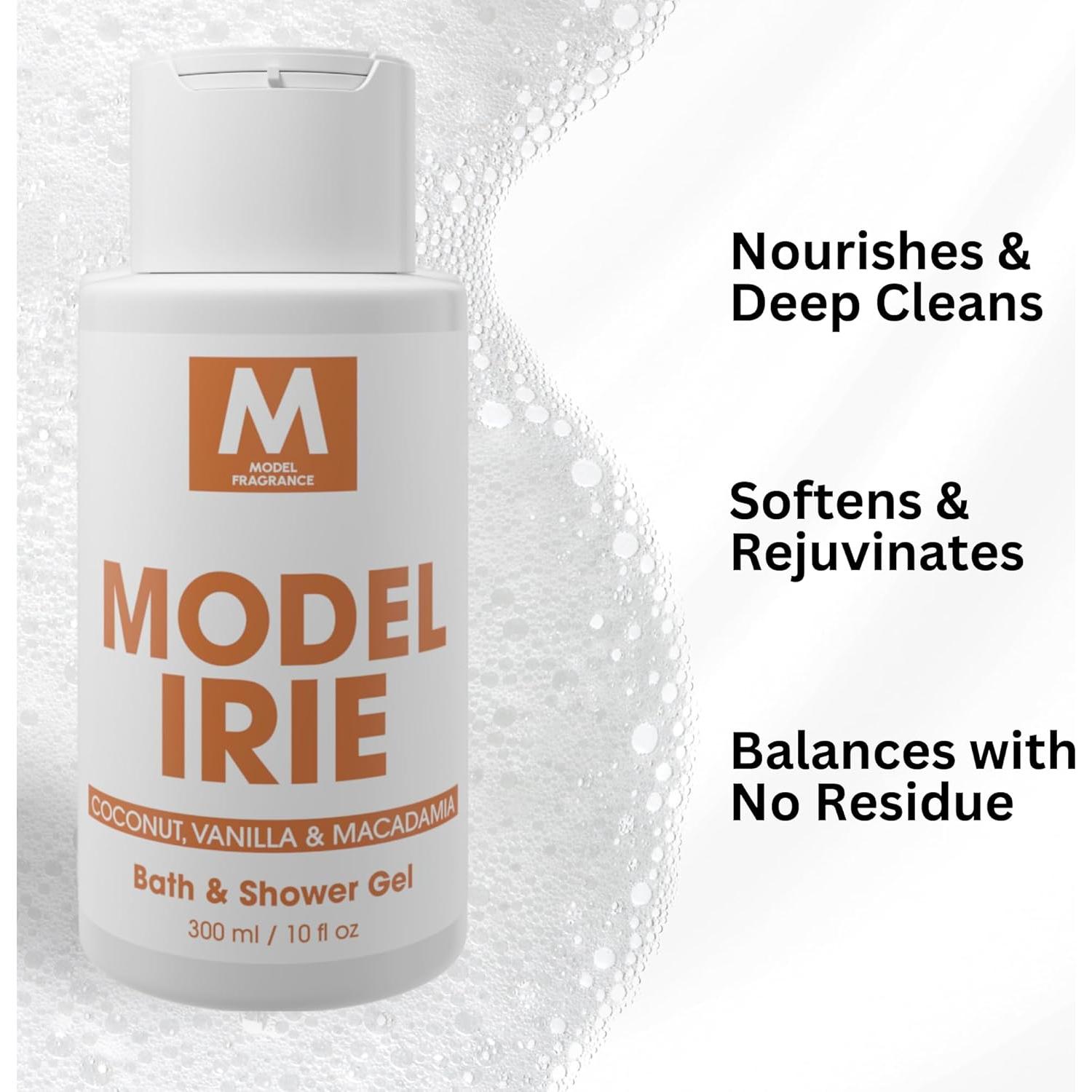 Gel de Ducha Hidratante Modelo Irie 358g - Coco, Vainilla, Macadamia