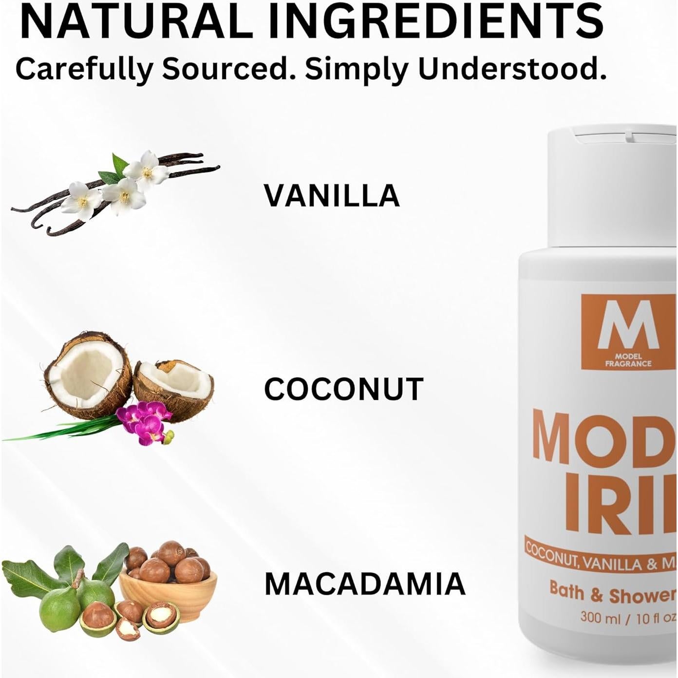 Gel de Ducha Hidratante Modelo Irie 358g - Coco, Vainilla, Macadamia