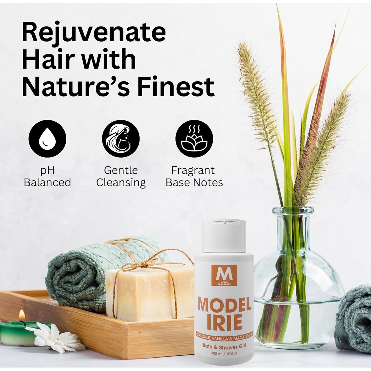 Gel de Ducha Hidratante Modelo Irie 358g - Coco, Vainilla, Macadamia