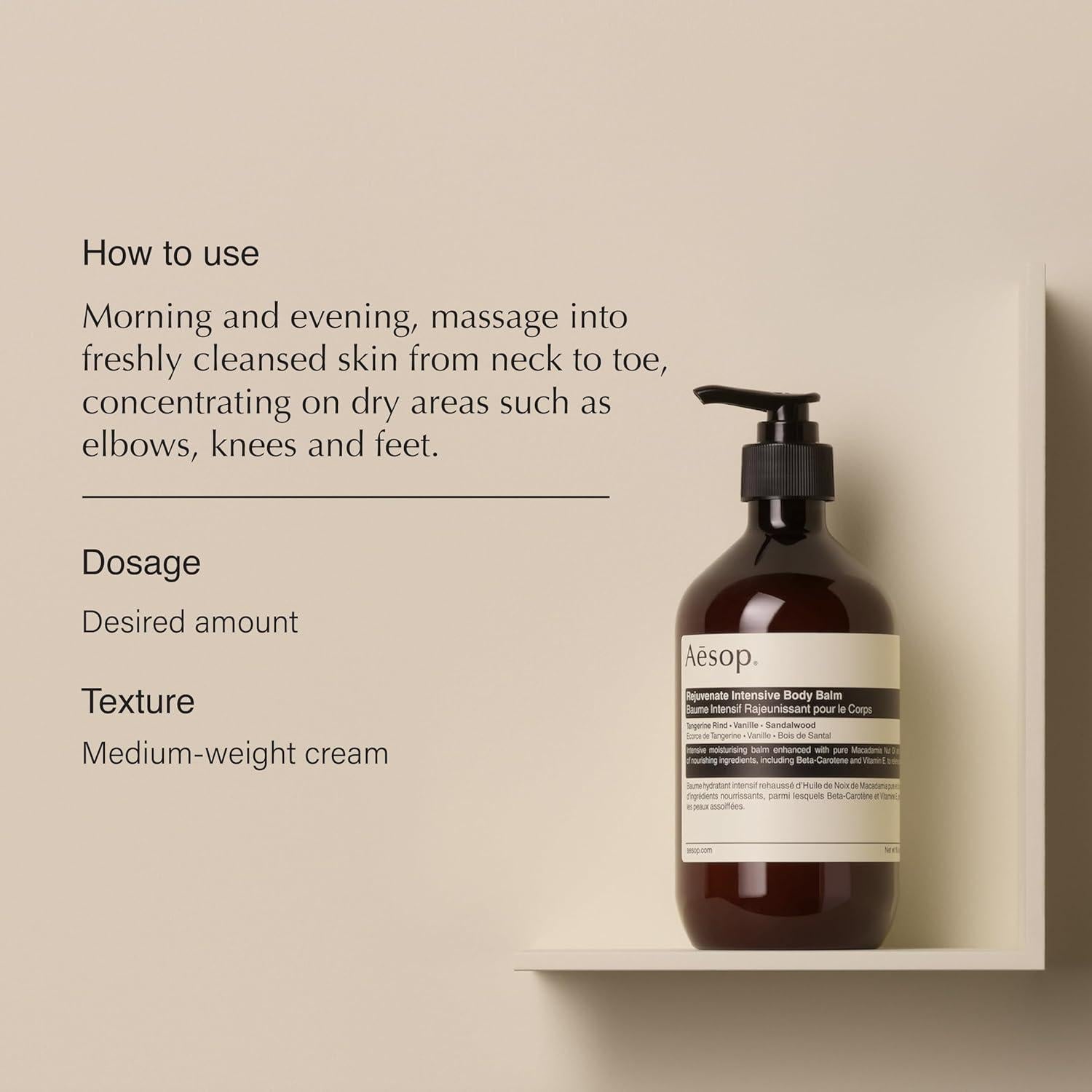 Bálsamo Corporal Hidratante Aesop Rejuvenate 500ml