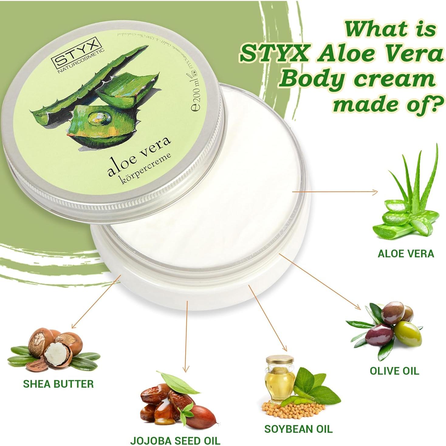 Crema Corporal Aloe Vera Styx 200g - Hidratante Vegano