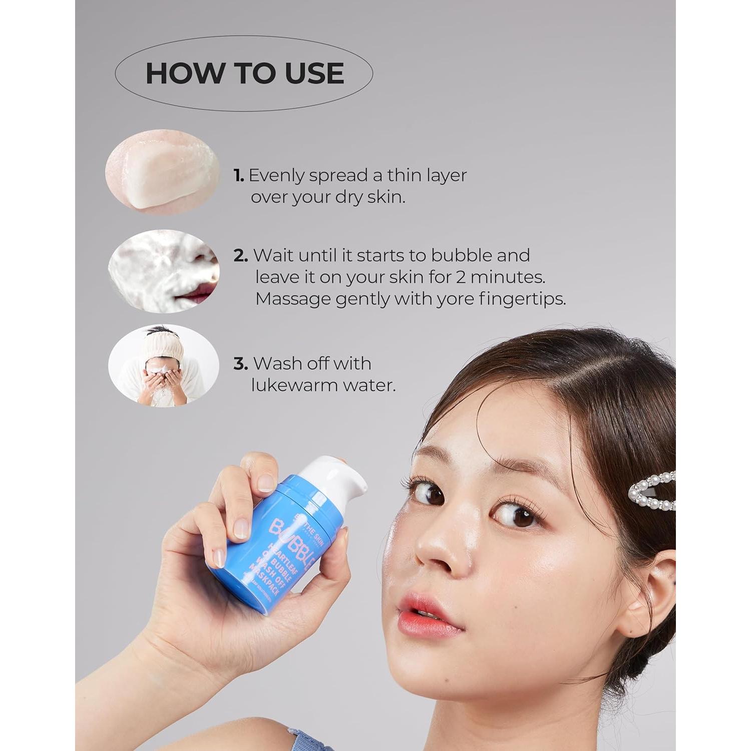 Mascarilla Burbujeante O2 Heartleaf - Limpieza Profunda 48g