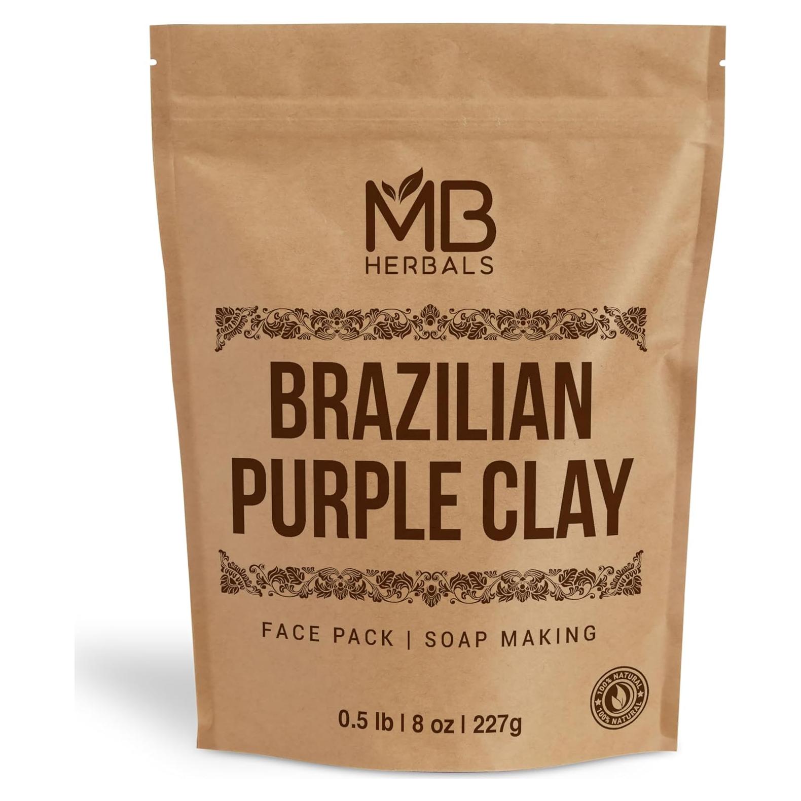 Arcilla Púrpura Brasileña MB Herbals 227g - Mascarillas Faciales