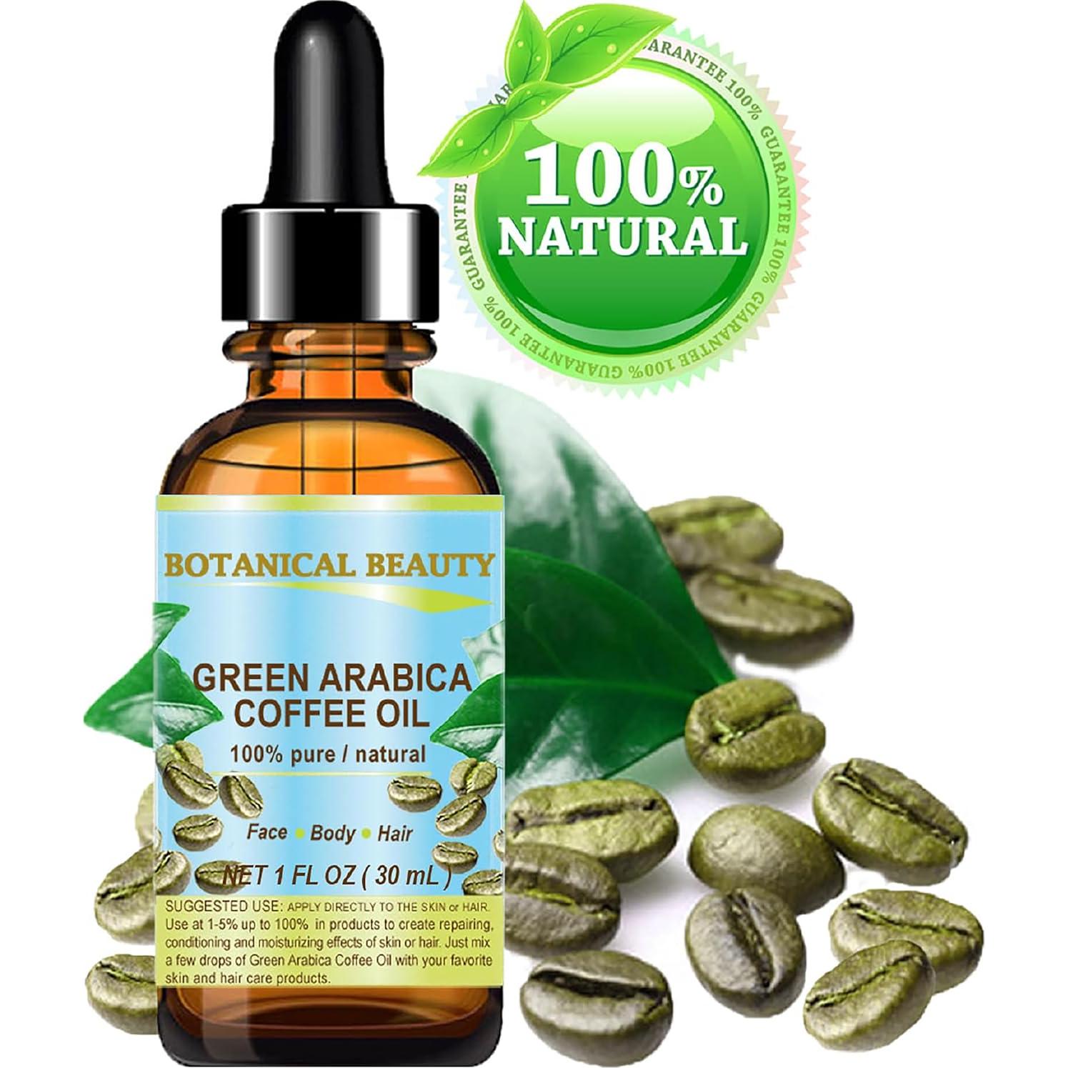 Aceite de Café Árabe Verde 30 ml 100% Puro Antienvejecimiento