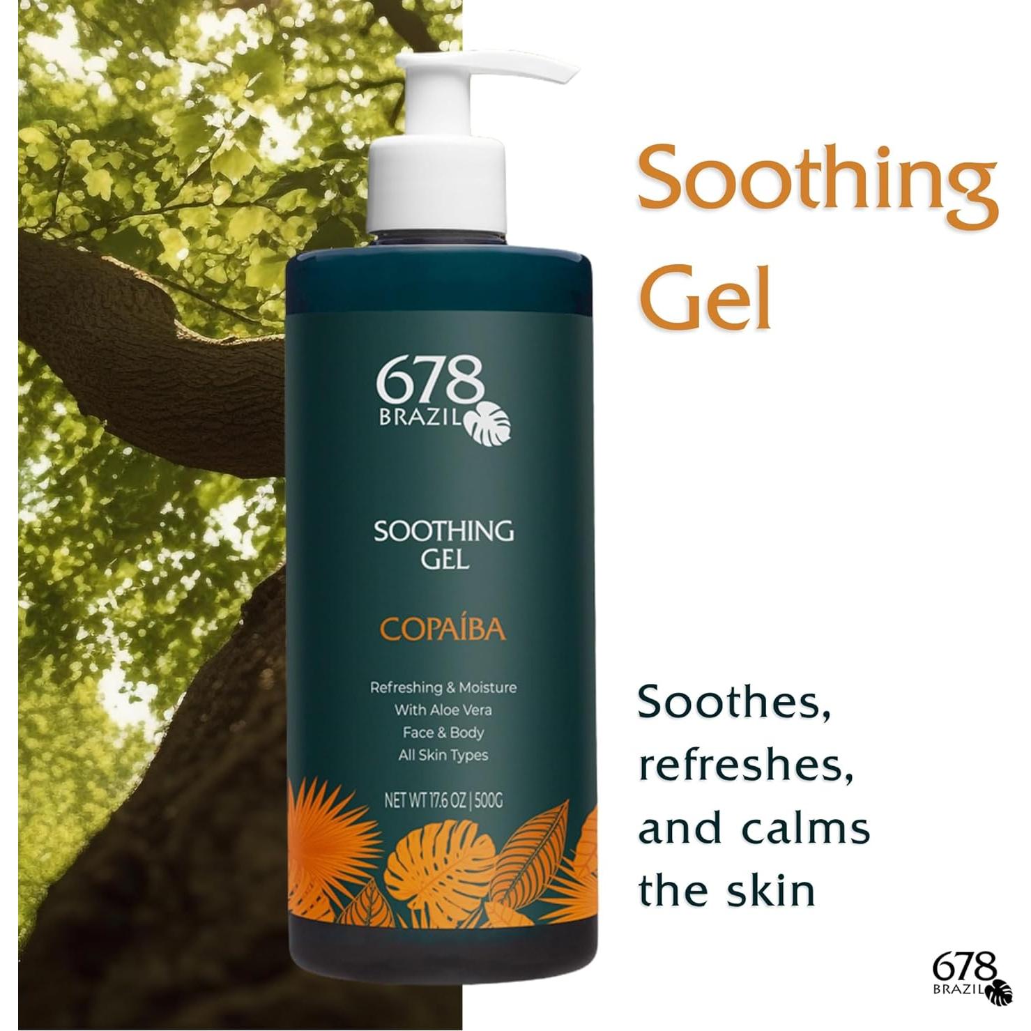 Gel Calmante 678Brazil 500g - Alivia y Refresca la Piel