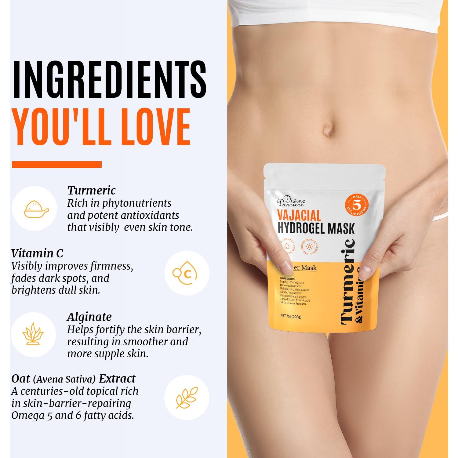 Máscara Hidrogel Vajacial Divine Derriere - Cúrcuma y Vitamina C