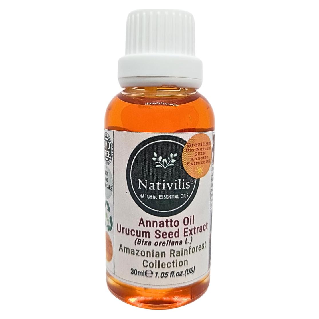 Extracto de Semilla de Urucum Nativilis 30 ml - Aceite Bronceador Natural