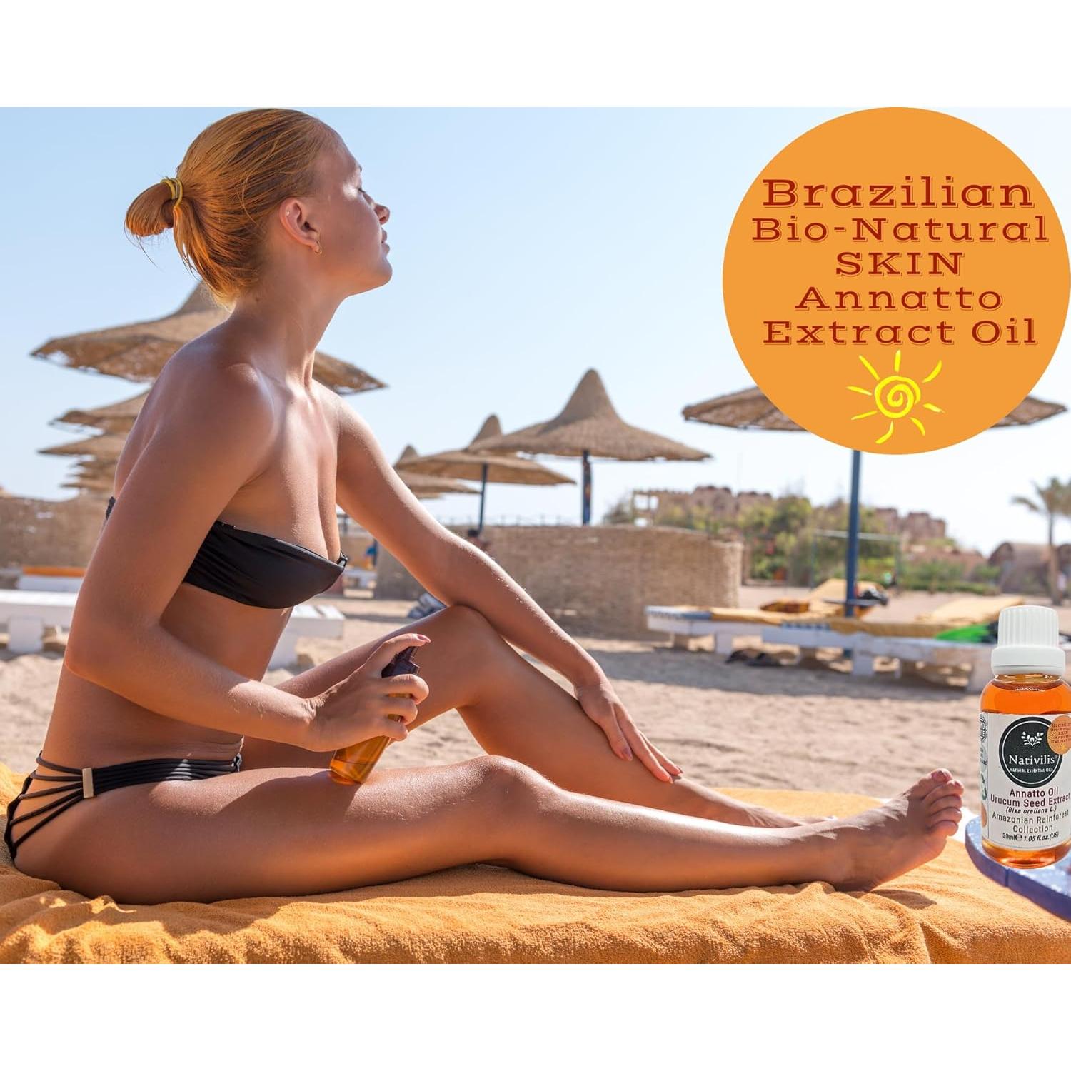 Extracto de Semilla de Urucum Nativilis 30 ml - Aceite Bronceador Natural