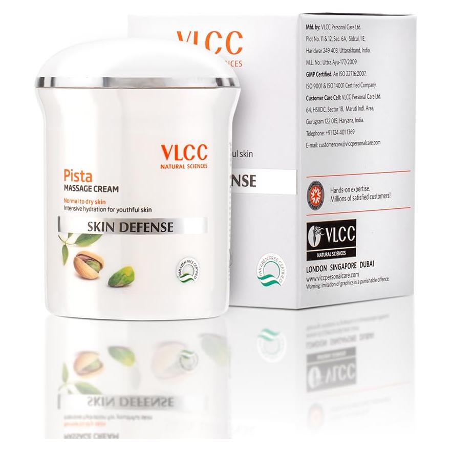 Crema de Masaje VLCC Pistacho 50g - Hidratación y Protección