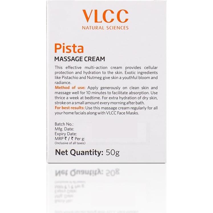 Crema de Masaje VLCC Pistacho 50g - Hidratación y Protección