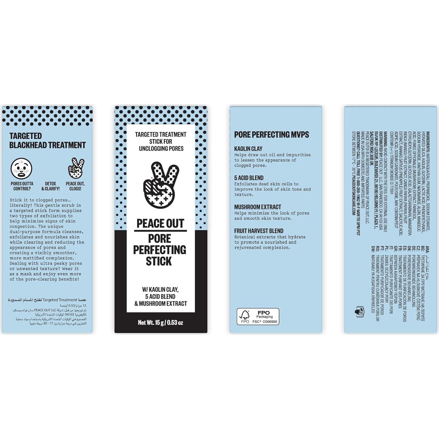 Barra Exfoliante Facial Peace Out 15g - Limpiador de Poros