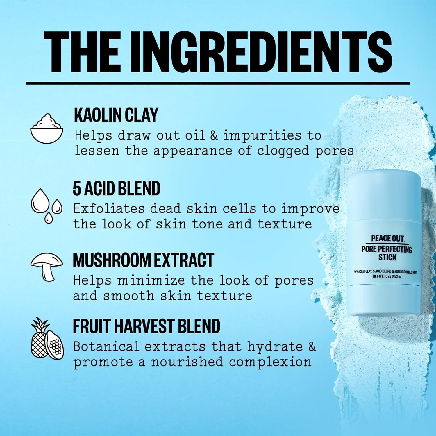 Barra Exfoliante Facial Peace Out 15g - Limpiador de Poros